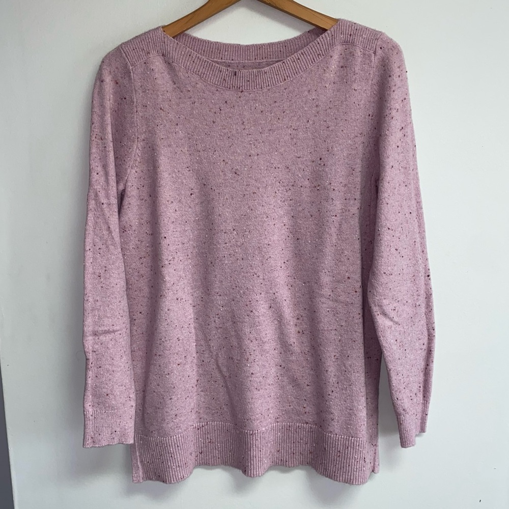 LOFT Pink Sweater, Size Large - Picture 2 of 11